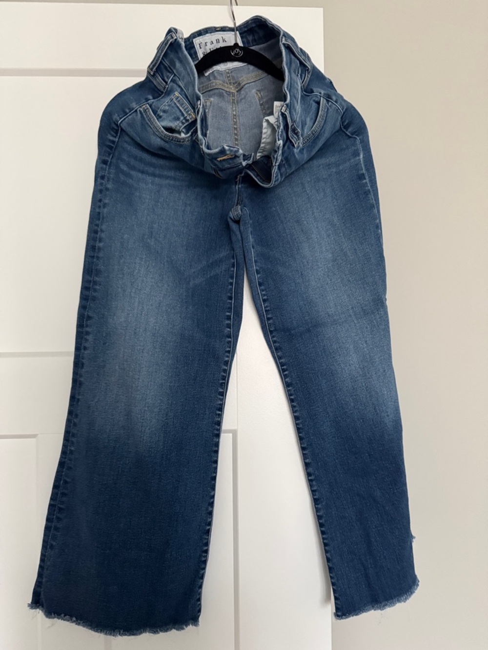 Frank & Eileen Wide-Leg Crop Galway Jeans in Medium Blue Wash